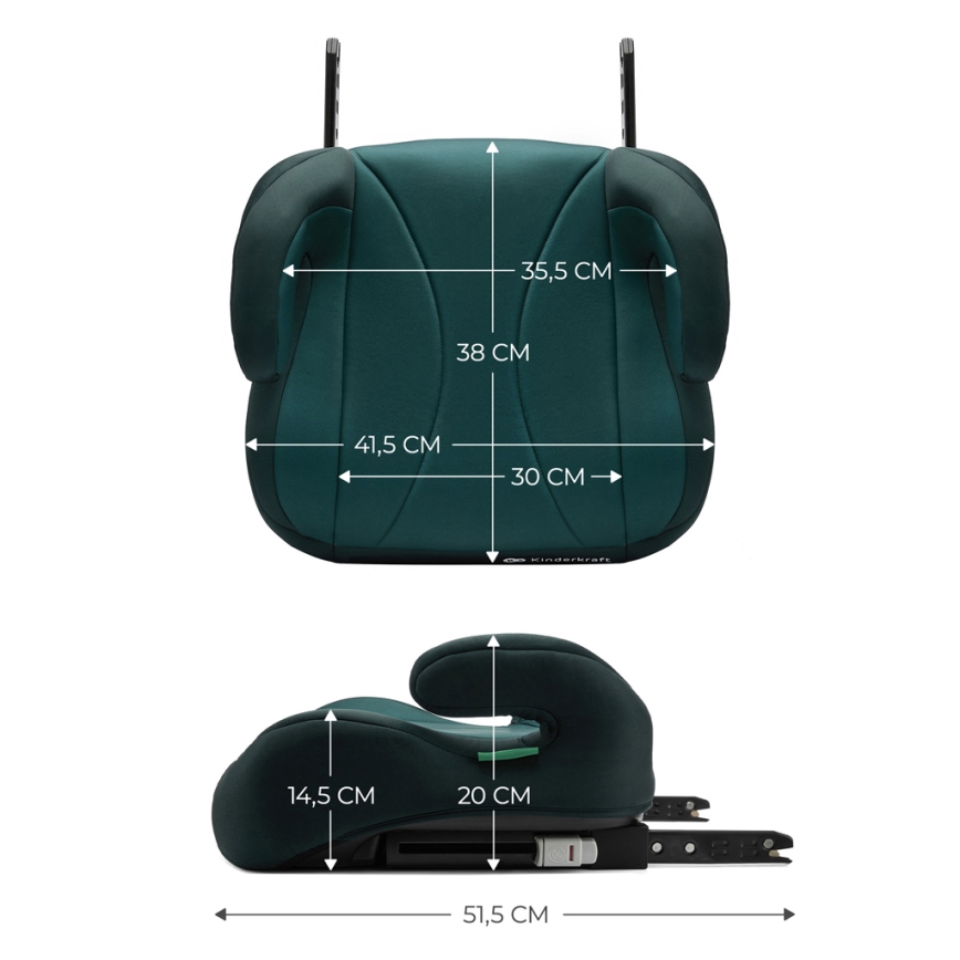 KINDERKRAFT - Автокрісло-бустер I-BOOST i-Size 135-150 см зелений