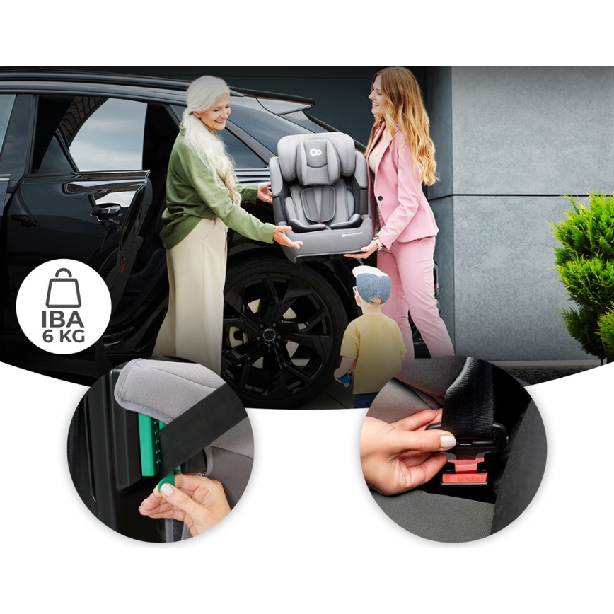 KINDERKRAFT - Автокрісло COMFORT UP i-Size (76-150 см) світло-сірий
