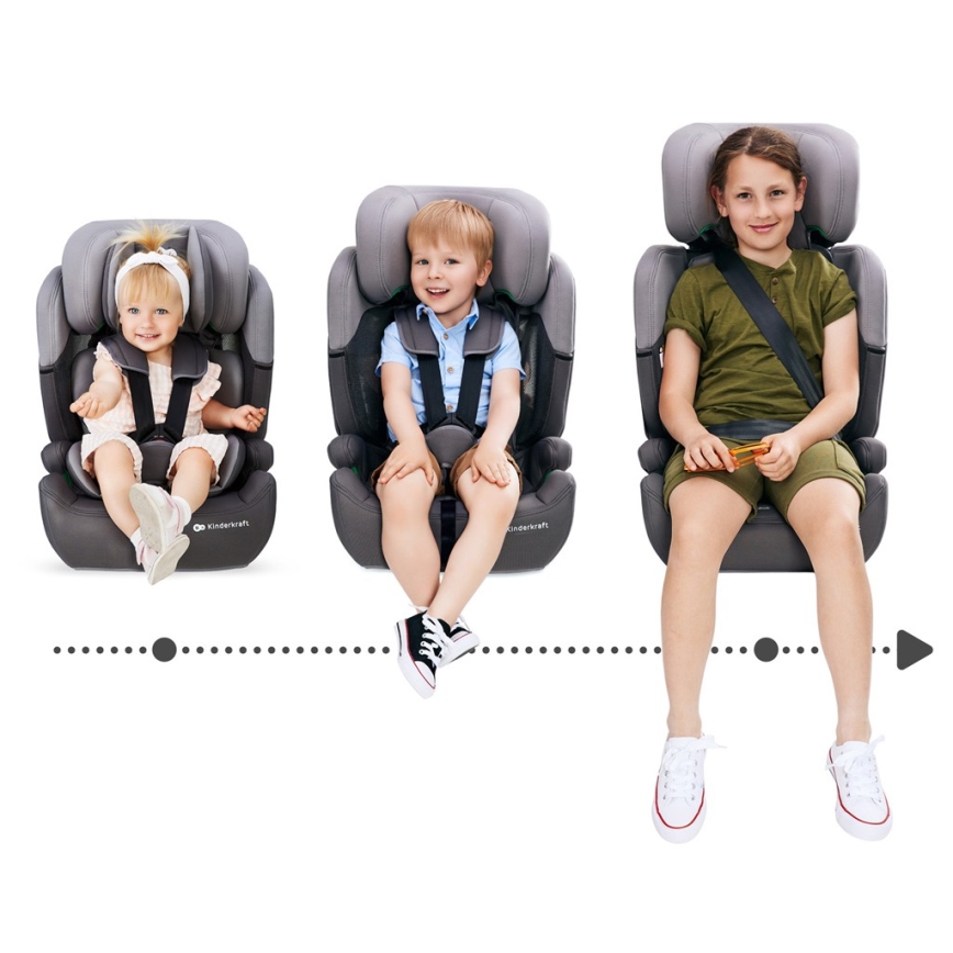 KINDERKRAFT - Автокрісло COMFORT UP i-Size (76-150 см) світло-сірий