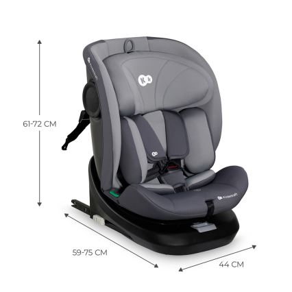 KINDERKRAFT - Автокрісло I-GROW i-Size (40-150 см) сірий