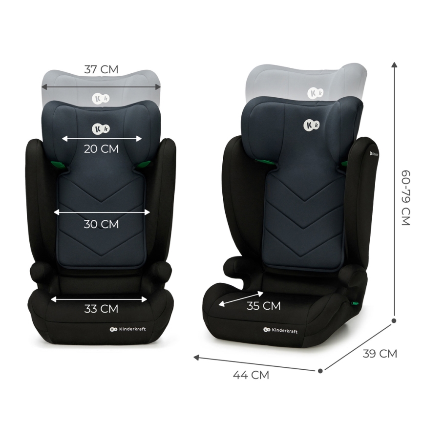 KINDERKRAFT - Автокрісло I-SPARK i-Size (100-150 см) чорний
