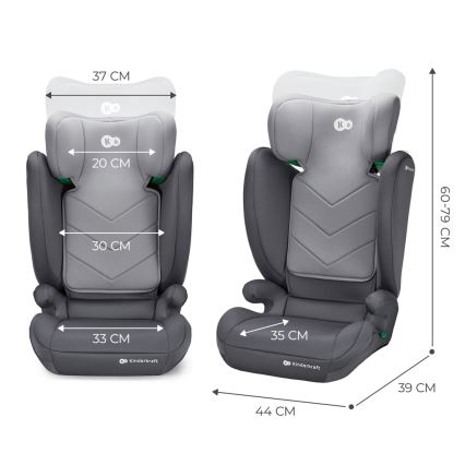 KINDERKRAFT - Автокрісло I-SPARK i-Size (100-150 см) сірий