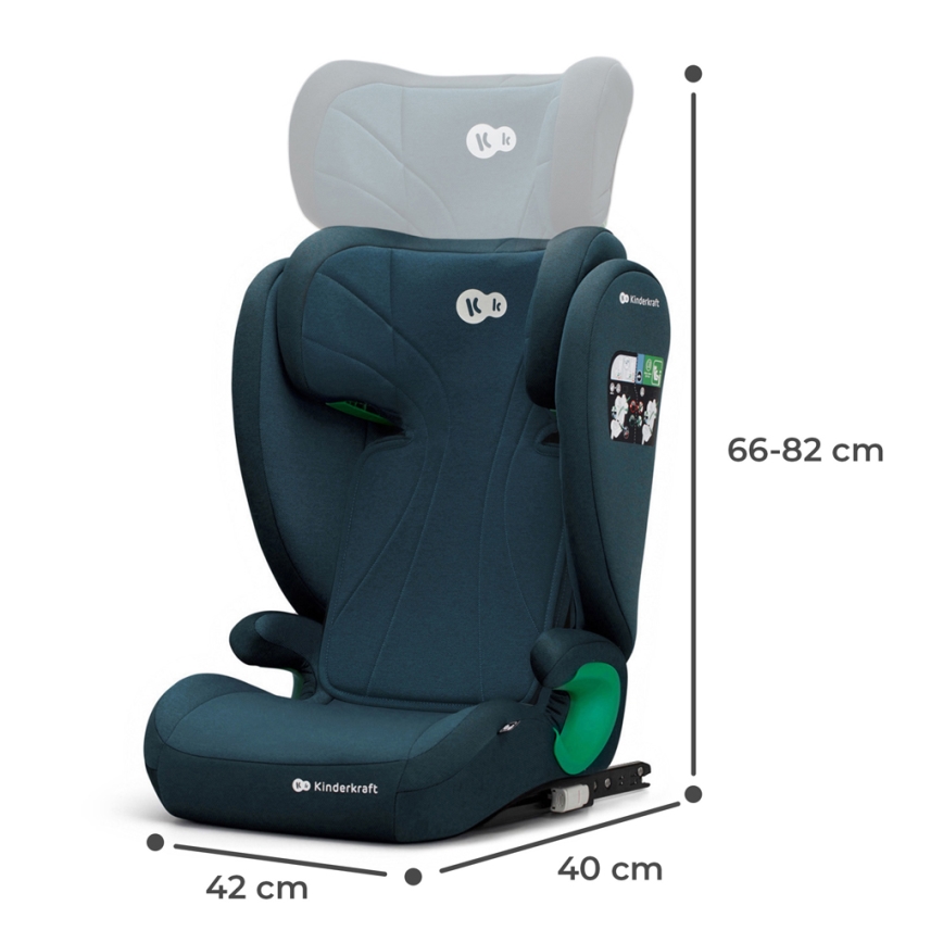 KINDERKRAFT - Автокрісло JUNIOR FIX 2 (100-150 см) Harbor blue