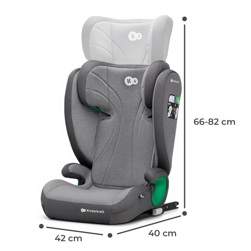 KINDERKRAFT - Автокрісло JUNIOR FIX 2 (100-150 см) Rocket grey