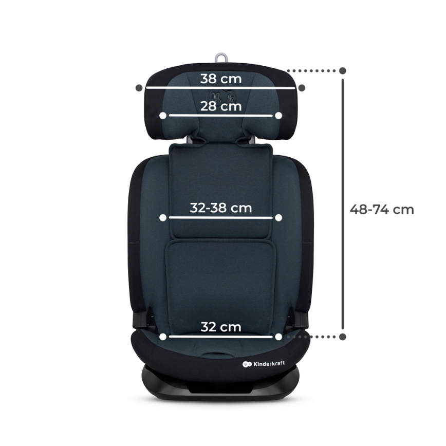 KINDERKRAFT - Автокрісло ONETO 3 i-Size (76-150 см) + Isofix Graphite black