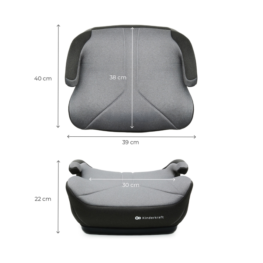 KINDERKRAFT - Бустер для авто I-BOOST 2 125–150 см сірий
