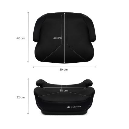 KINDERKRAFT - Бустер для автомобіля I-BOOST 2 125–150 см чорний