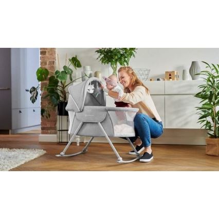 KINDERKRAFT - Детская кроватка 3в1 LOVI серый