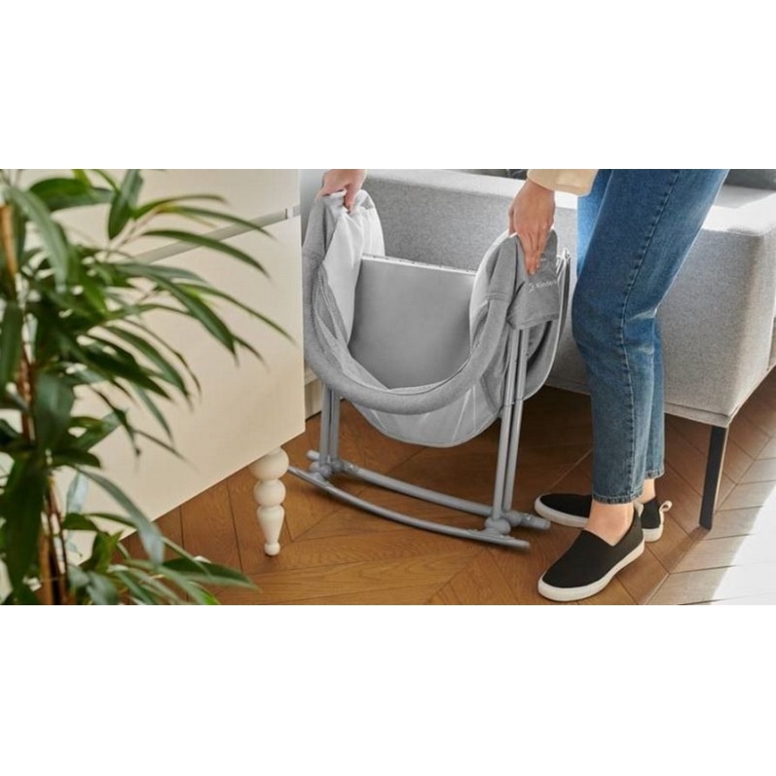 KINDERKRAFT - Детская кроватка 3в1 LOVI серый