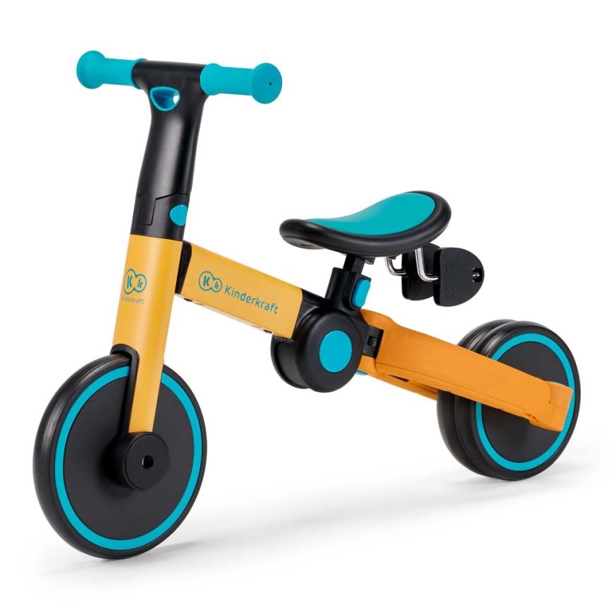 KINDERKRAFT - Детский беговел 3в1 4TRIKE желтый/бирюзовый