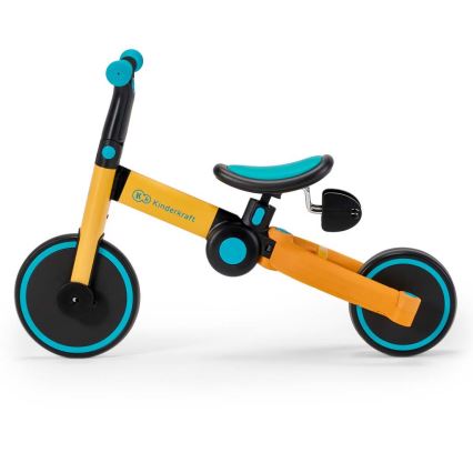 KINDERKRAFT - Детский беговел 3в1 4TRIKE желтый/бирюзовый