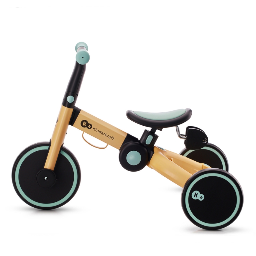 KINDERKRAFT - Детский беговел 3в1 4TRIKE желтый/мятный