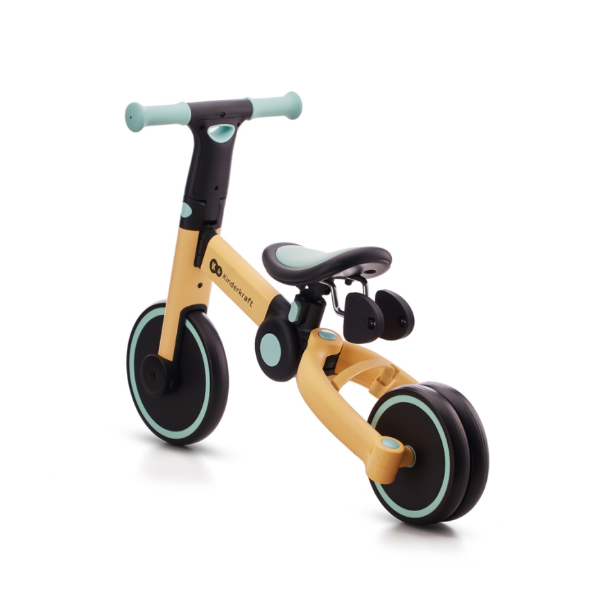 KINDERKRAFT - Детский беговел 3в1 4TRIKE желтый/мятный