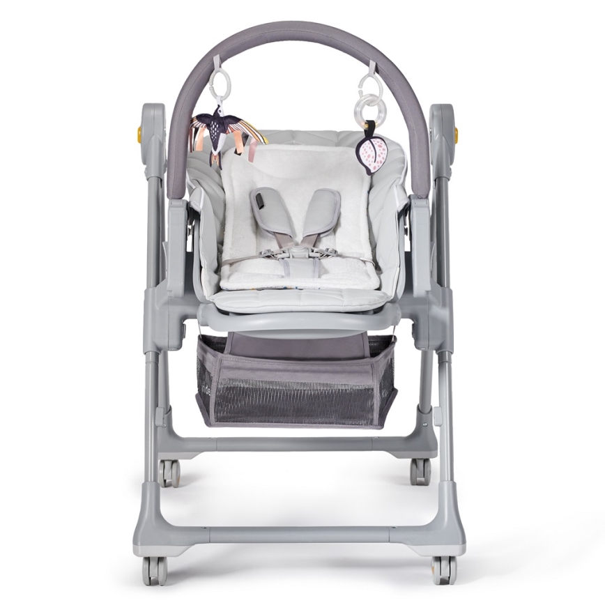 KINDERKRAFT - Детский обеденный стул 2в1 LASTREE серый