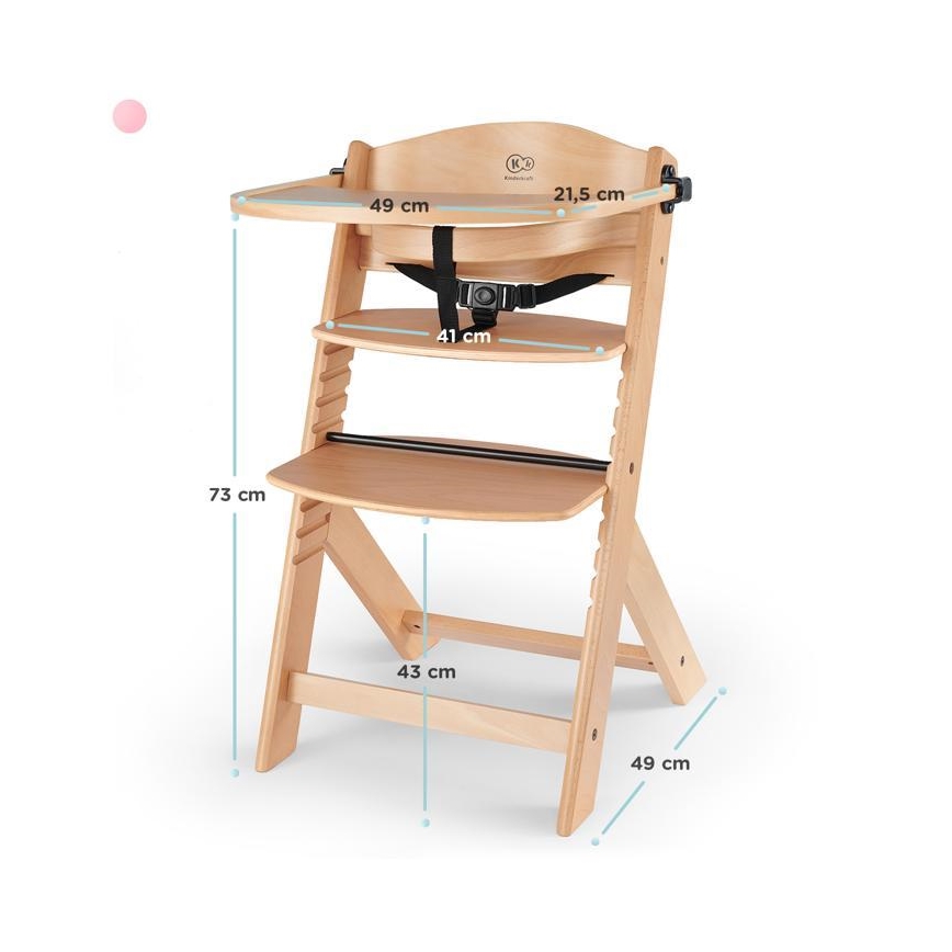 KINDERKRAFT - Детский стульчик для кормления ENOCK бежевый