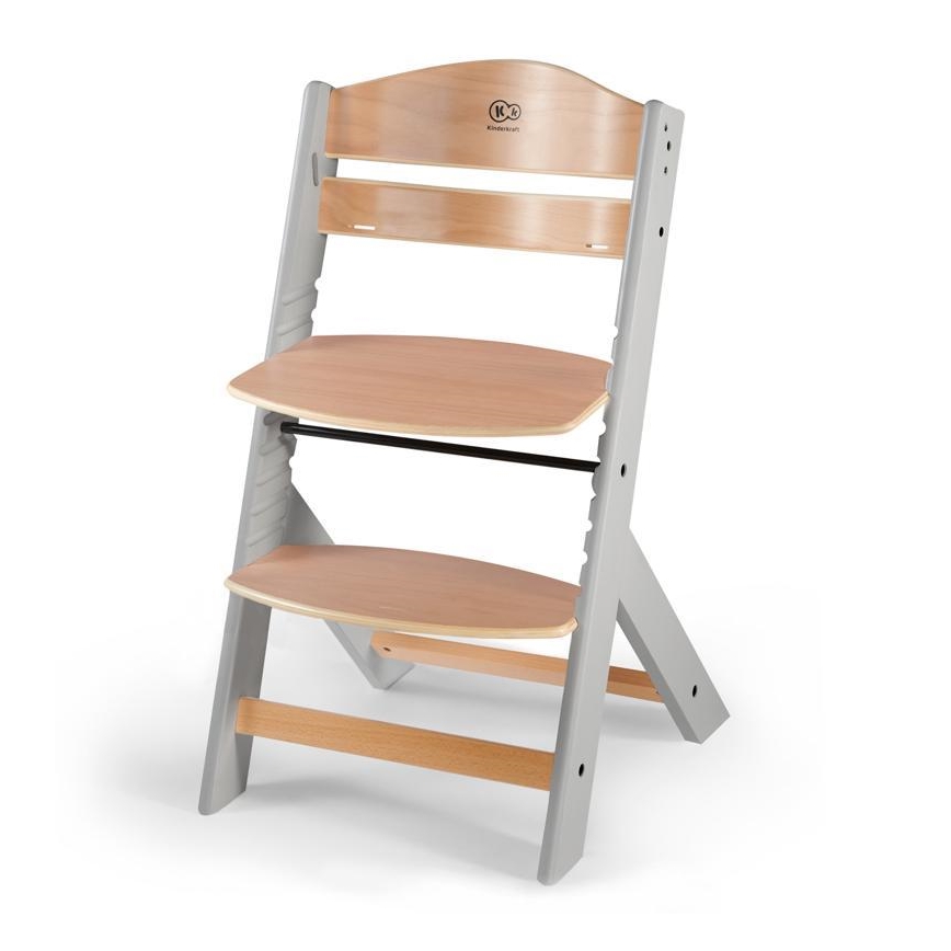 KINDERKRAFT - Детский стульчик для кормления ENOCK серый