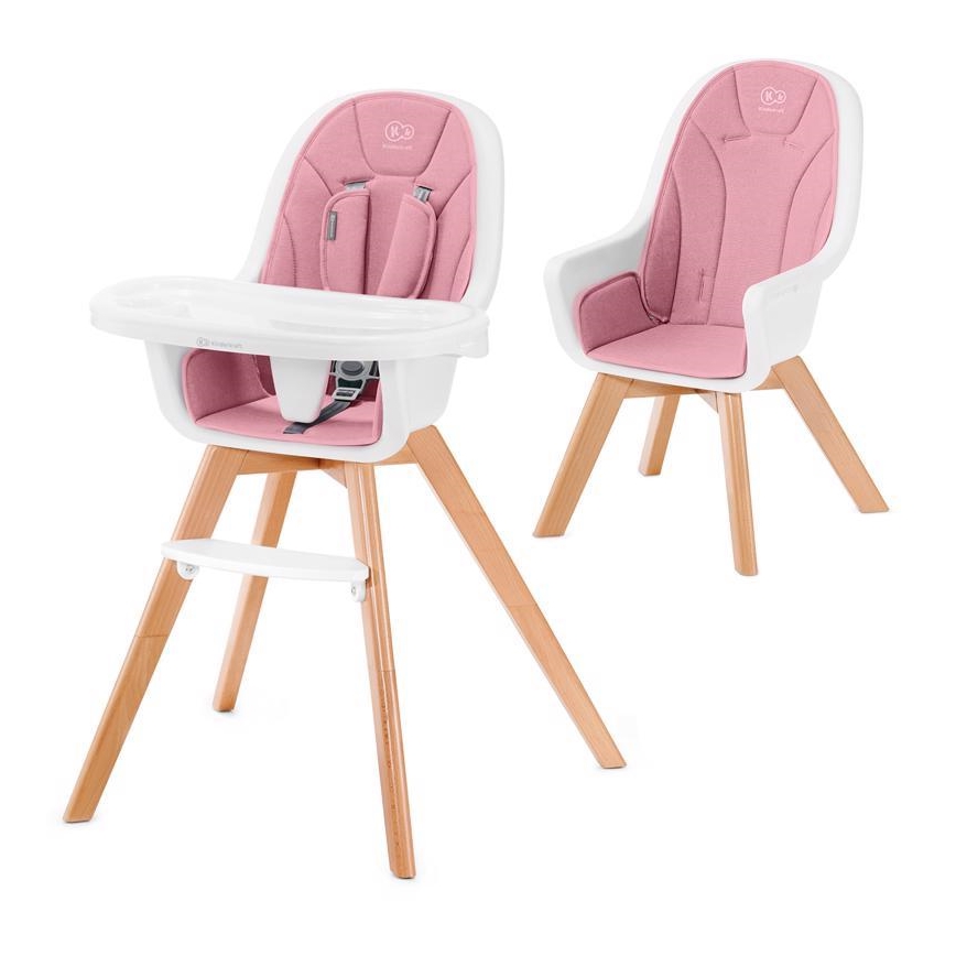 KINDERKRAFT - Детский стульчик для кормления 2в1 TIXI розовый