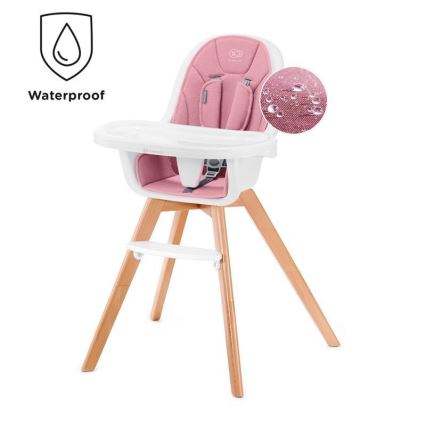 KINDERKRAFT - Детский стульчик для кормления 2в1 TIXI розовый