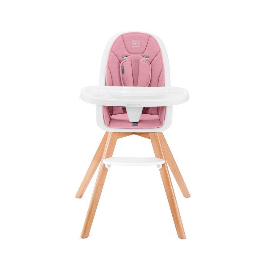KINDERKRAFT - Детский стульчик для кормления 2в1 TIXI розовый