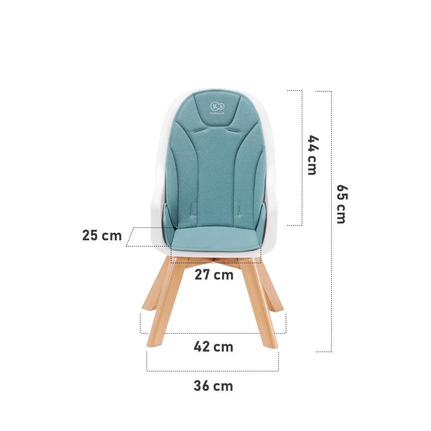 KINDERKRAFT - Детский стульчик для кормления 2в1 TIXI розовый