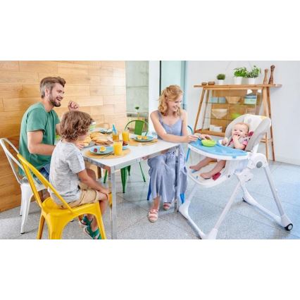 KINDERKRAFT - Детский стульчик для кормления YUMMY серый