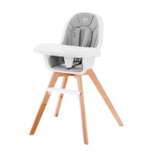 KINDERKRAFT - Детский стульчик для кормления 2в1 TIXI серый