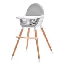 KINDERKRAFT - Детский стульчик для кормления FINI серый/белый
