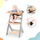 KINDERKRAFT - Детский стульчик для кормления с обивкой ENOCK серый