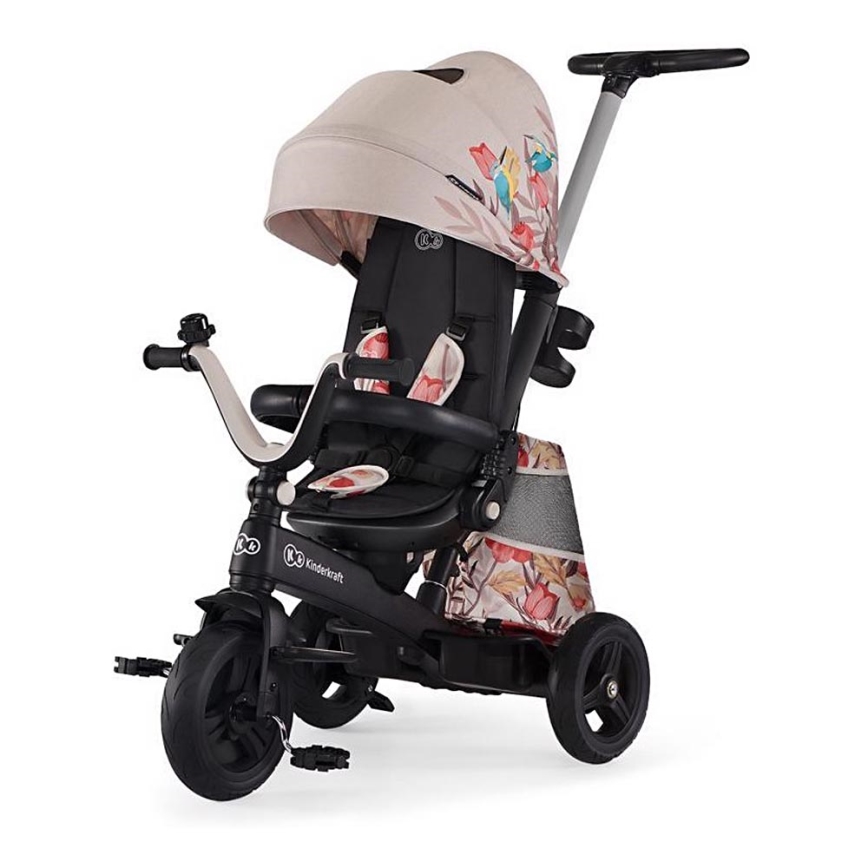 KINDERKRAFT - Детский трехколесный велосипед 5в1 EASYTWIST бежевый/черный