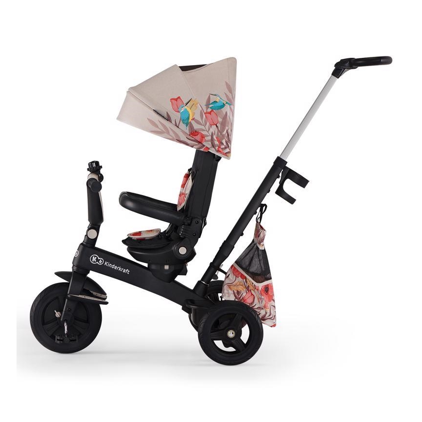 KINDERKRAFT - Детский трехколесный велосипед 5в1 EASYTWIST бежевый/черный