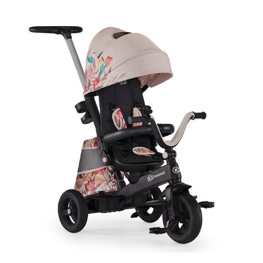 KINDERKRAFT - Детский трехколесный велосипед 5в1 EASYTWIST бежевый/черный