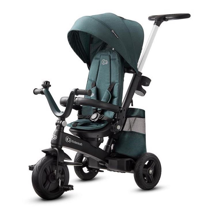 KINDERKRAFT - Детский трехколесный велосипед 5в1 EASYTWIST зеленый/черный