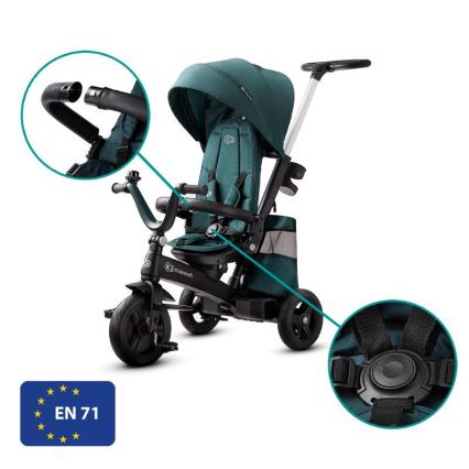 KINDERKRAFT - Детский трехколесный велосипед 5в1 EASYTWIST зеленый/черный