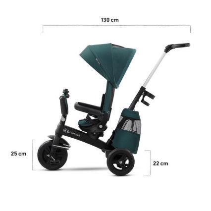 KINDERKRAFT - Детский трехколесный велосипед 5в1 EASYTWIST зеленый/черный