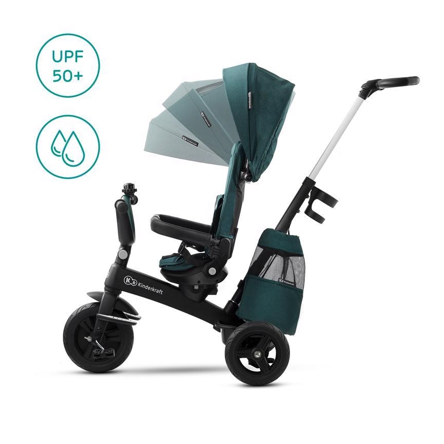 KINDERKRAFT - Детский трехколесный велосипед 5в1 EASYTWIST зеленый/черный