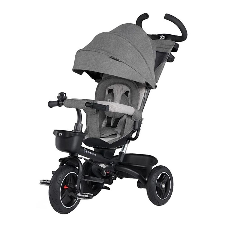 KINDERKRAFT - Детский трехколесный велосипед 5в1 SPINSTEP серый