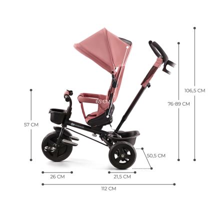 KINDERKRAFT - Детский трехколесный велосипед AVEO розовый