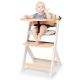 KINDERKRAFT - Детский обеденный стул ENOCK с подушками серый/белый