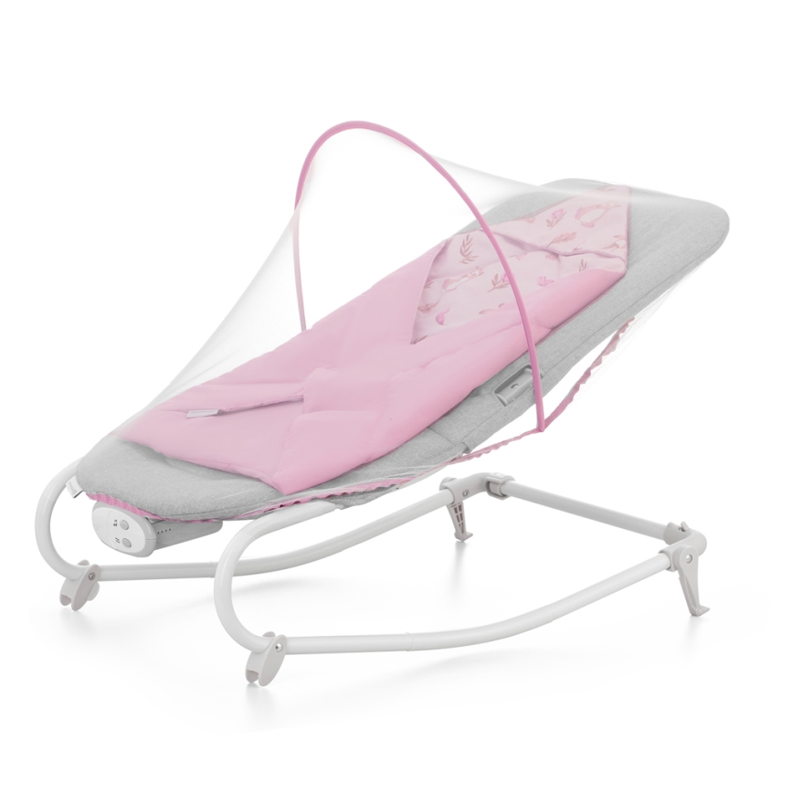 KINDERKRAFT - Детское вибрирующее кресло-качалка с мелодией FELIO 2 розовый