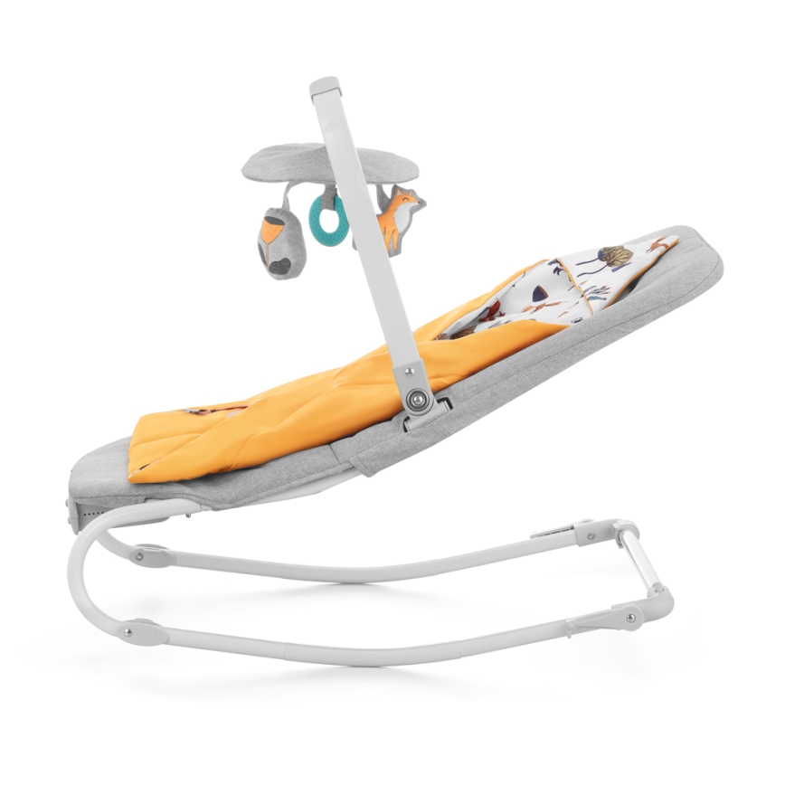 KINDERKRAFT - Детское вибрирующее кресло-качалка с мелодией FELIO 2 желтый