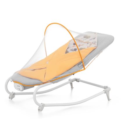 KINDERKRAFT - Детское вибрирующее кресло-качалка с мелодией FELIO 2 желтый