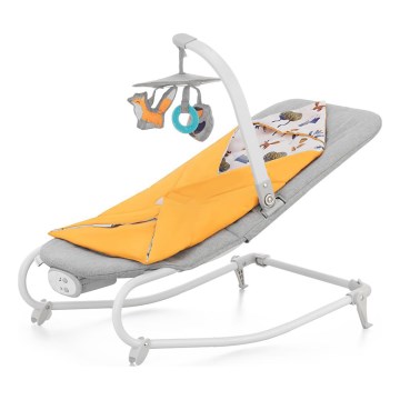 KINDERKRAFT - Детское вибрирующее кресло-качалка с мелодией FELIO 2 желтый