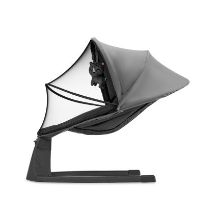 KINDERKRAFT - Детское кресло-качалка с музыкой 2в1 LUMI 4xAAA темно-серый