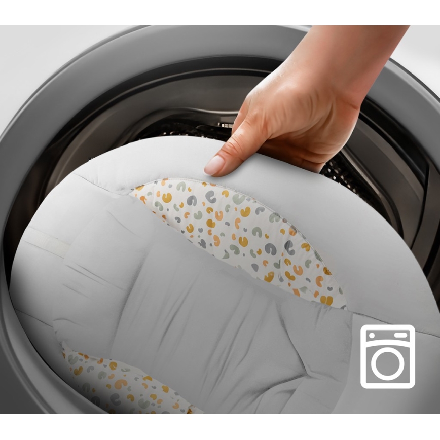 KINDERKRAFT - Детское кресло-качалка с музыкой 2в1 LUMI светло-серый