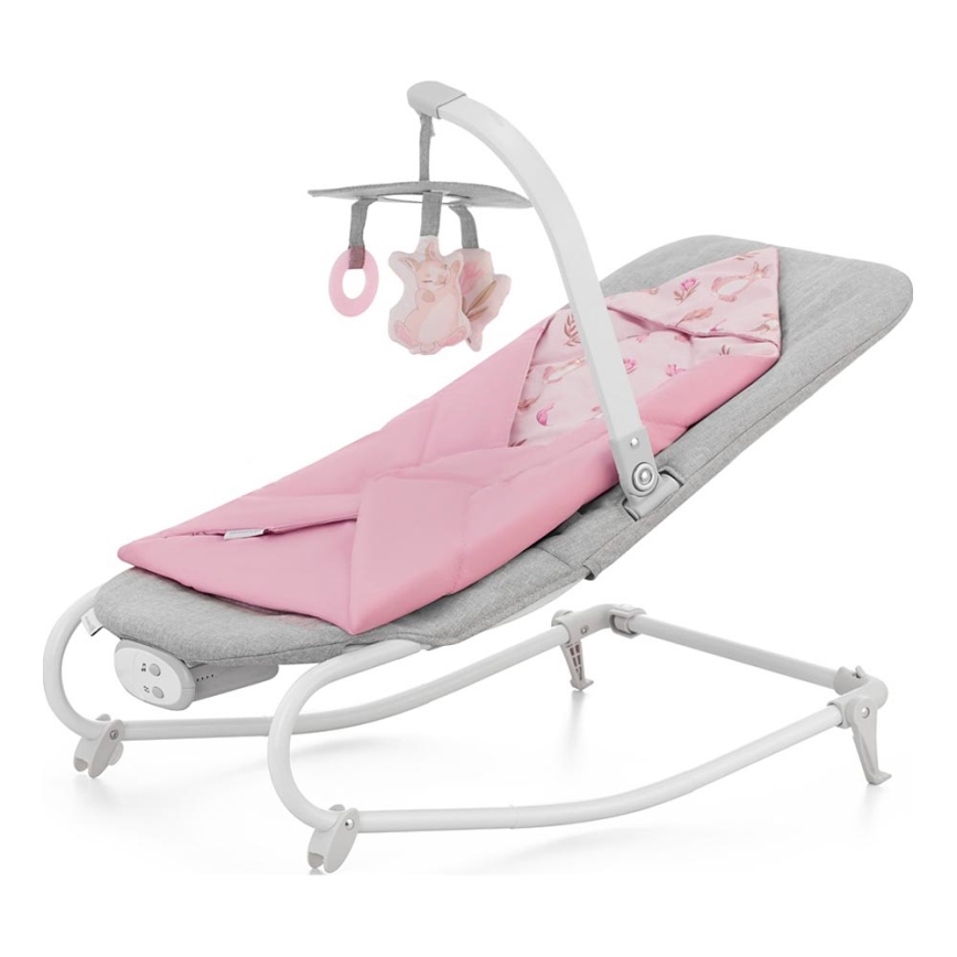 KINDERKRAFT - Дитяче вібруюче крісло-гойдалка з мелодією FELIO 2 рожевий