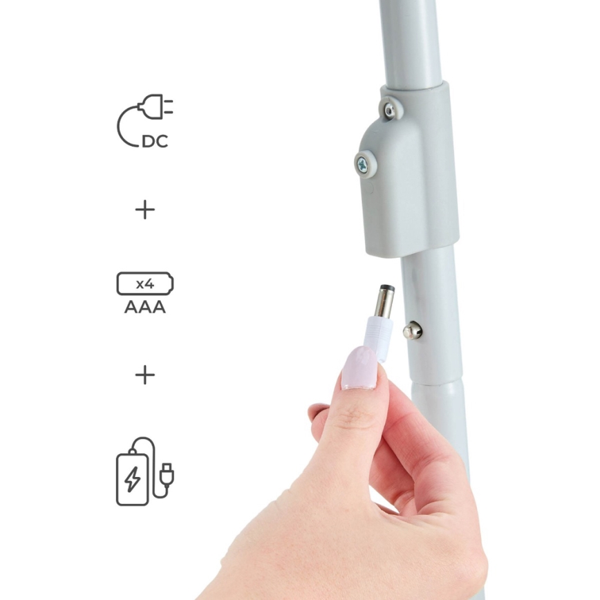 KINDERKRAFT - Дитяча гойдалка з мелодією SWINGEE сіра 4xAAA/230V