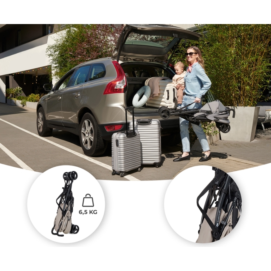 KINDERKRAFT - Дитяча коляска TIK бежевий