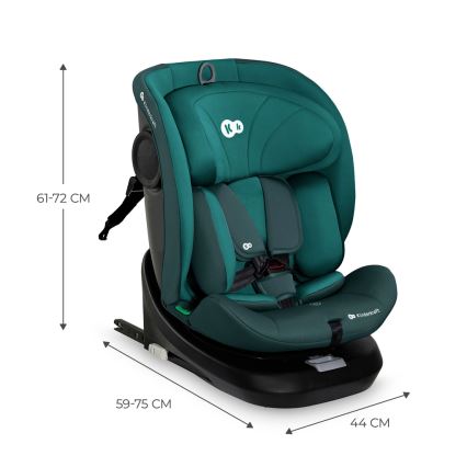 KINDERKRAFT - дитяче автокрісло I-GROW i-Size 40-150 см бірюзове