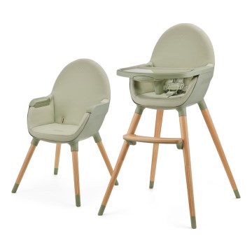 KINDERKRAFT - Дитяче їдальне крісло 2в1 FINI2 бук/зелений