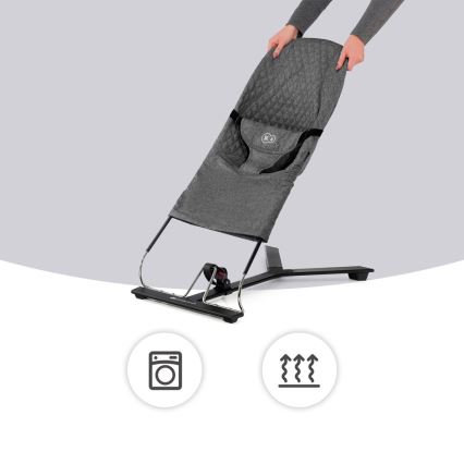 KINDERKRAFT - Дитяче шезлонг MIMI сірий